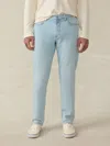 Faherty Stretch Terry Indigo 5 Pocket Pants In Riverbend Wash