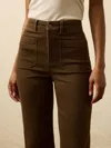 Faherty Stretch Terry Patch Pocket Ankle Pants In Brown
