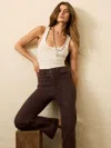 Faherty High Waist Ankle Flare Leg Corduroy Pants In Brown