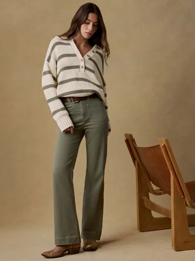 Faherty Stretch Terry Patch Pocket Pants In Green