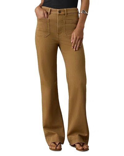 Faherty Stretch Terry Patch Pocket Pants In Brown