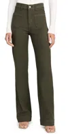 Faherty Stretch Terry Patch Pocket Pants Forest Olive In Forest Olive