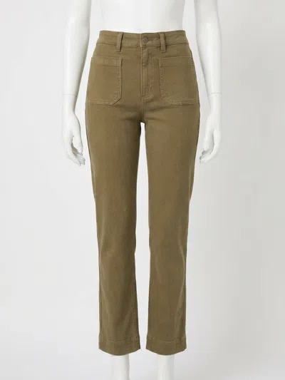 Faherty Stretch Terry Patch Pocket Pants In Military Olive In Green