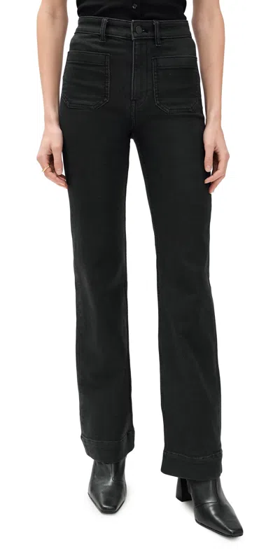Faherty Stretch Terry Patch Pocket Pants Onyx Black
