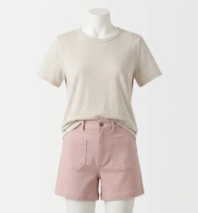Faherty Stretch Terry Patch Pocket Short In Spring Quartz In Pink