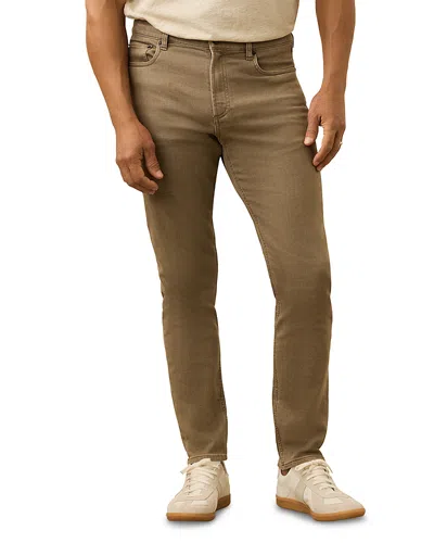 Faherty Stretch Terry Slim Fit Pants In Brown