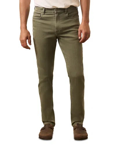 Faherty Stretch Terry Slim Fit Pants In Green