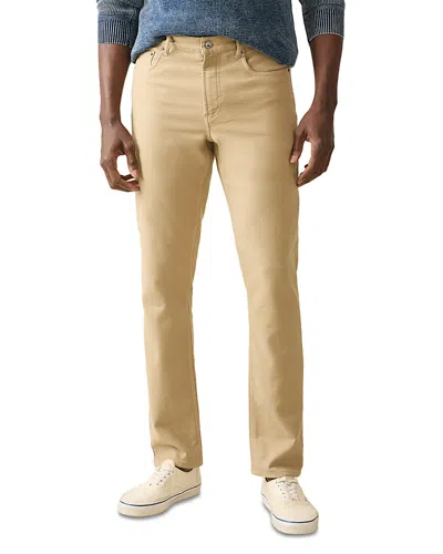 Faherty Stretch Terry Slim Fit Pants In Neutral
