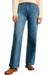 Faherty Dream High Waist Bootcut Jeans In Blue