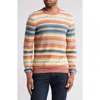 Faherty Stripe Crewneck Sweater In Red Basin Ombre