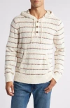 Faherty Stripe Hooded Sweater In White