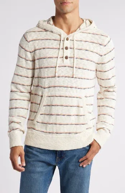Faherty Stripe Hooded Sweater In Sandy Cove Stripe