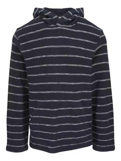 Faherty Striped Hoodie In Blue