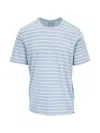 Faherty Sunwashed Tee Bermuda Sail Stripe In Blue
