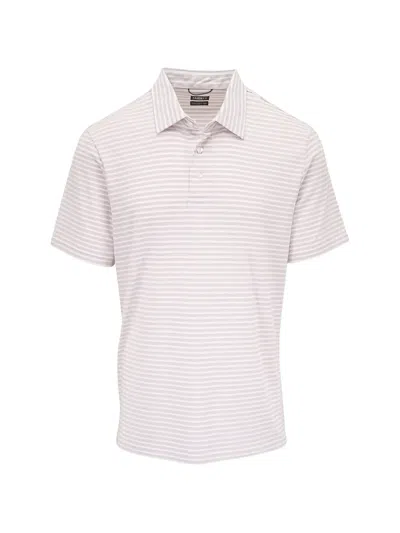Faherty Striped Polo Shirt In Grey