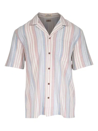 Faherty Striped Shirt In Pink
