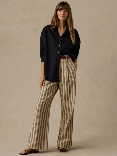 Faherty Summit Pleated Pants In Treeline Stripe
