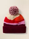 Faherty Sun And Wave Beanie In Red Multi
