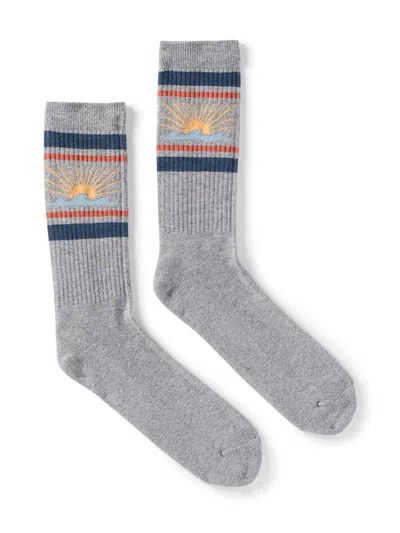 Faherty Doug Good Feather Eldorado Springs Sock In New Grey