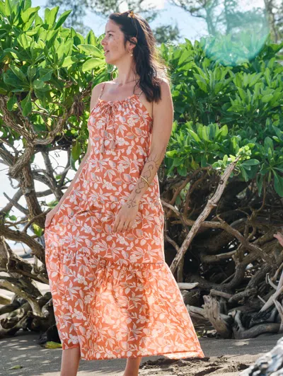 Faherty Sun Chaser Maxi Dress In Ginger Floral