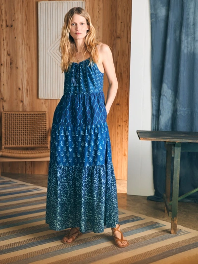 Faherty Sun Chaser Maxi Dress In Sunburst Mix Print