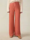 Faherty Sun Strider Linen Pants In Red Rock