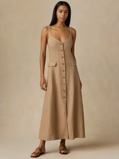 Faherty Sun Strider Milo Dress In Brown