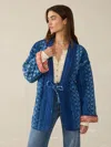 Faherty Sun Valley Quilted Jacket In Indigo Valley