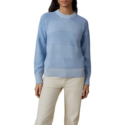 Faherty Sun Washed Fisherman Cotton Sweater In Blue