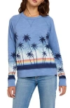 Faherty Sun Washed Palm Slub Knit Pullover In Palm Rainbow