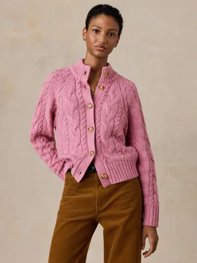 Faherty Sunday Morning Cardigan In Pink