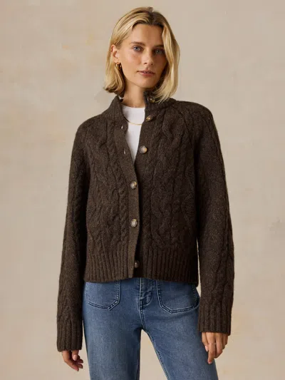 Faherty Sunday Morning Cardigan In Brown