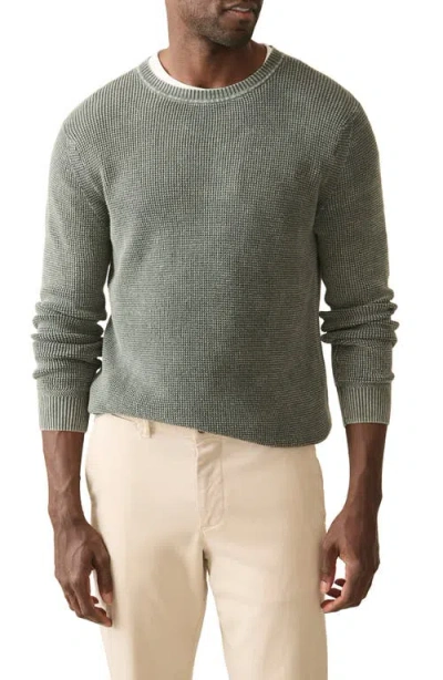 Faherty Sunwashed Crewneck Sweater (tall) In Mountain Olive