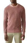 Faherty Sunwash Organic Cotton Crewneck Sweater In Plum Wine