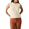 Faherty Sunwashed Sweater Vest In White Shell