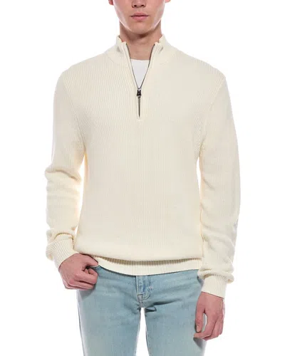 Faherty Sunwashed 1/4-zip Sweater In Neutral