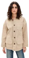 Faherty Sunwashed Canvas Barn Jacket Sandy Khaki In Neutral