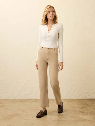 Faherty Sunwashed Canvas Dockside Pants In Neutral