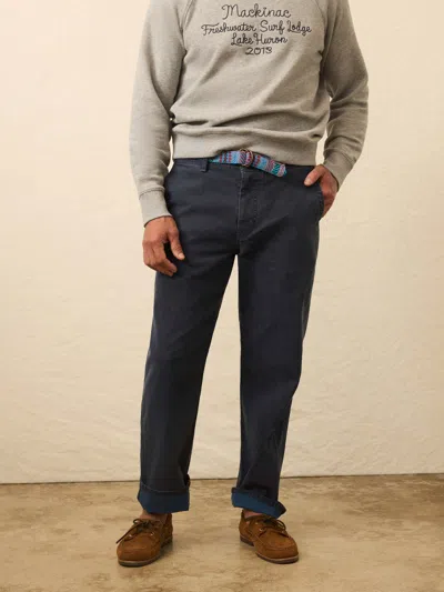 Faherty Sunwashed Canvas Utility Pants In Black