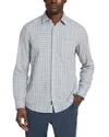 Faherty Sunwashed Chambray Button-up Shirt In Gray