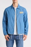 Faherty Spy Sunwashed Coaches Jacket In Blue