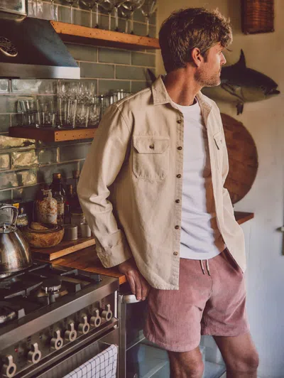 Faherty Sunwashed Cpo In Sea Salt