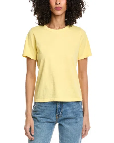 Faherty Sunwashed Crew T-shirt In Yellow