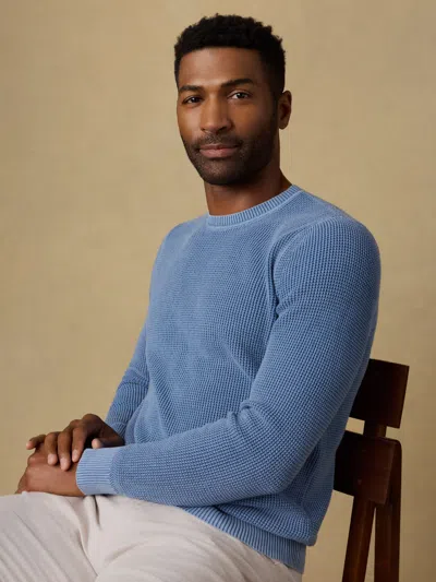Faherty Sunwashed Crewneck Sweater In Blue