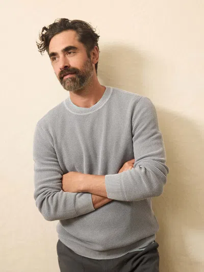Faherty Sunwashed Crewneck Sweater In Gray