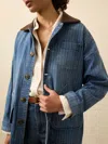Faherty Sunwashed Denim Barn Jacket In Blue