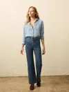Faherty Sunwashed Denim Patch Pocket Pants In Blue