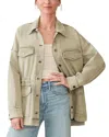 Faherty Sunwashed Denim Utility Jacket In Green