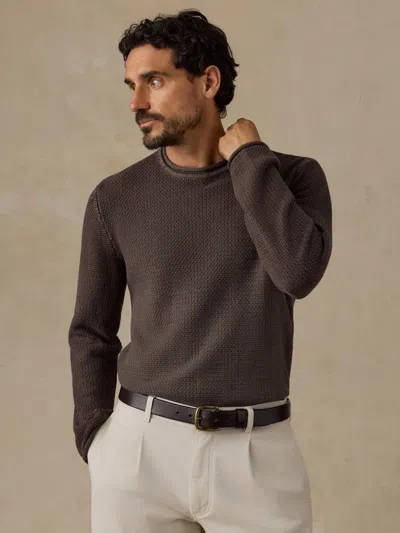 Faherty Sunwashed Dockside Sweater In Brown