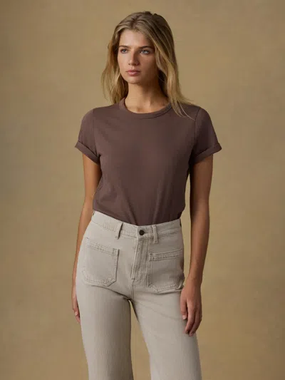 Faherty Sunwashed Essential T-shirt In Brown